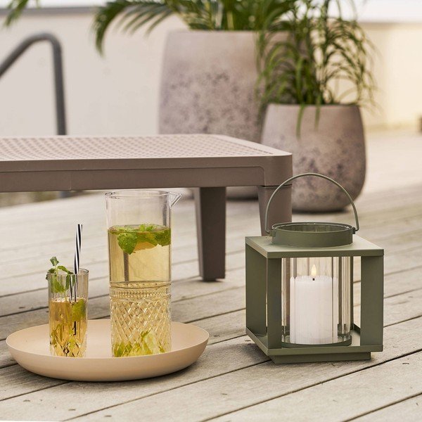 Metalowy/szklany lampion (wysokość 20,5 cm) Lohals – House Nordic-image-1