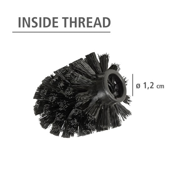 Zapasowe szczotki do WC ze stali nierdzewnej w kolorze srebra z połyskiem zestaw 4 szt. Ø8cm – Wenko-image-1