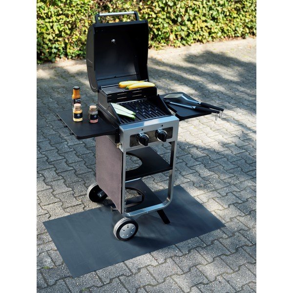 Czarna antypoślizgowa mata ochronna pod grill Wenko Suma 60x120 cm-image-3