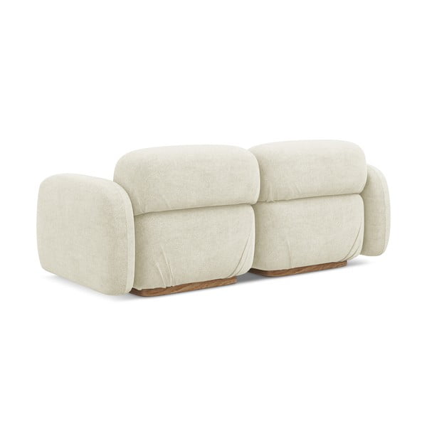 Kremowa sofa modułowa z materiału bouclé 190 cm Ailani – Makamii-image-3