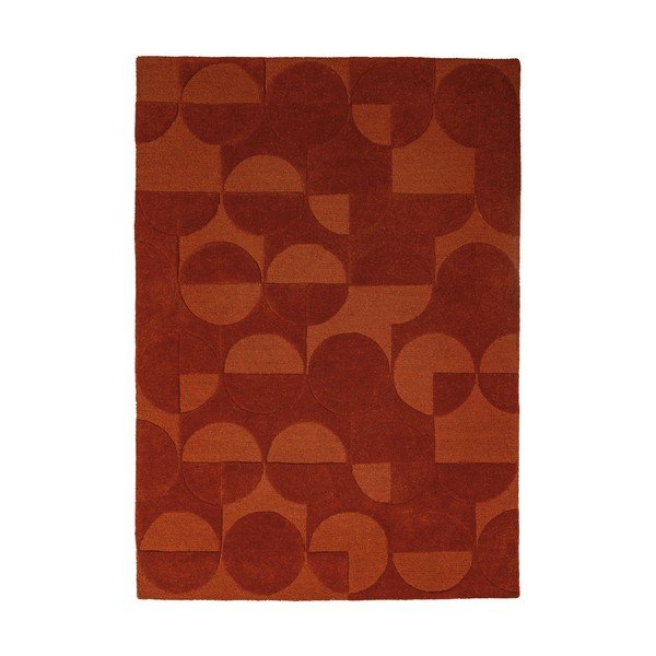 Wełniany dywan tkany ręcznie w kolorze terakoty 200x290 cm Gigi – Flair Rugs