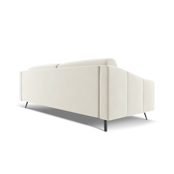 Biała aksamitna sofa 238 cm Nalu – Makamii-image-4