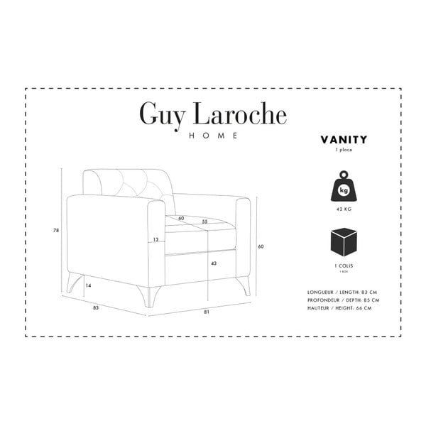 Niebieski fotel Guy Laroche Vanity-image-3