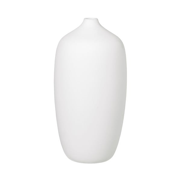 Biały ceramiczny wazon Blomus, wys. 25 cm
