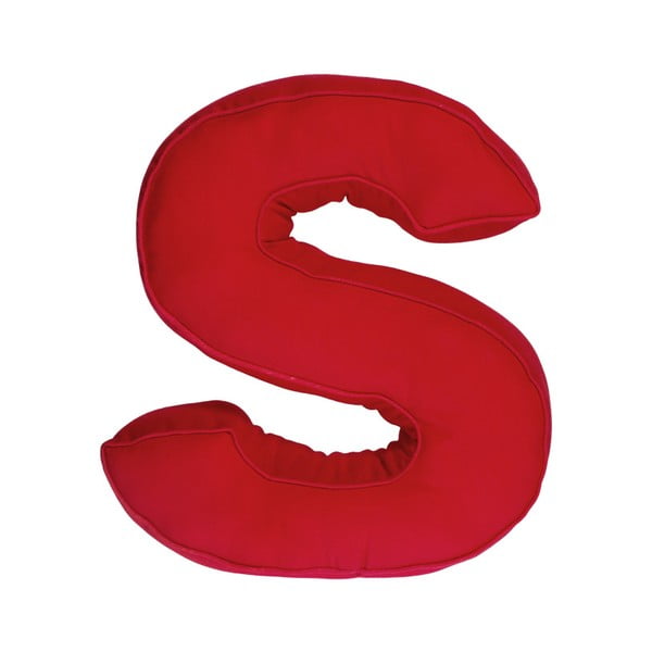 Poduszka w kształcie litery S, czerwona