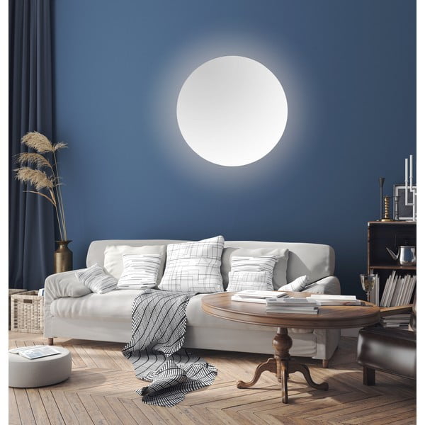Lustro ścienne z oświetleniem ø 60 cm Luna – Mirrors and More-image-4