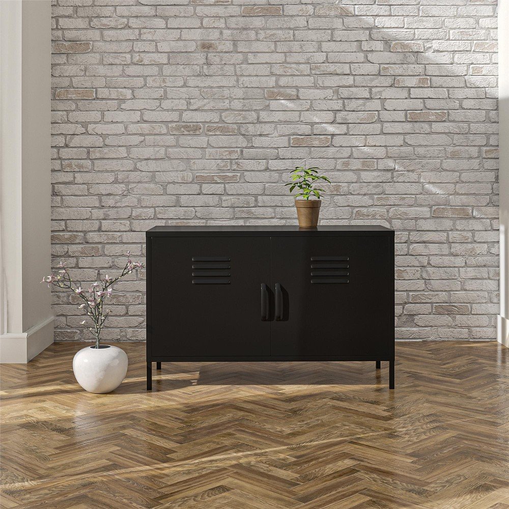 Czarna metalowa szafka 100x64x40 cm Mission District – Støraa (zdjęcie 9)