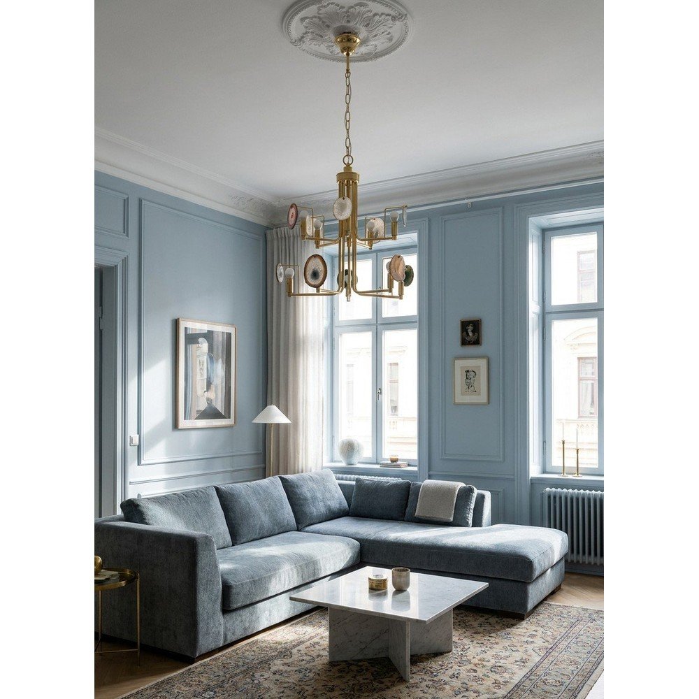 Metalowa lampa wisząca w kolorze złota Glamour – Premier Housewares (zdjęcie 6)