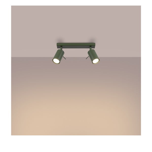 Zielona lampa punktowa 6x30 cm Etna – Sollux-image-3