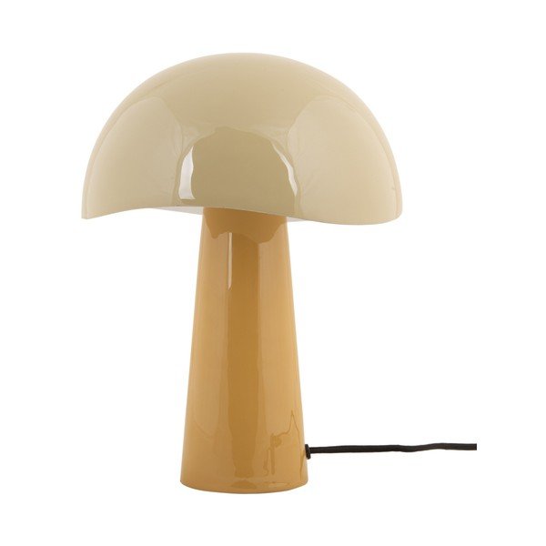 Lampa stołowa w kolorze ochry z metalowym kloszem (wysokość 33 cm) Grato – Leitmotiv