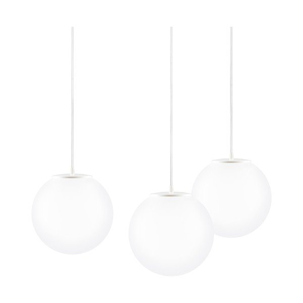 Potrójna szklana lampa wisząca z białą oprawką Sotto Luce TSUKI-image-1