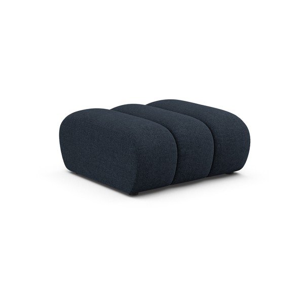 Ciemnoniebieski podnóżek z tkaniny szenilowej Lupine – Micadoni 