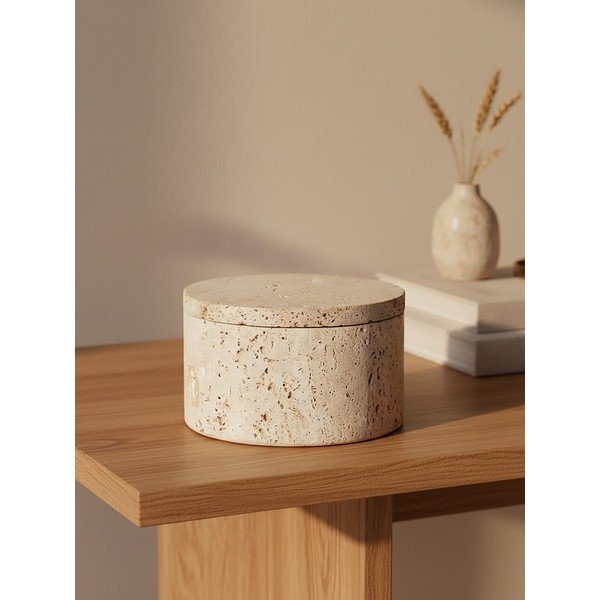 Kamienny pojemnik dekoracyjny w naturalnym kolorze ø 14x8 cm Tibor – Premier Housewares-image-1