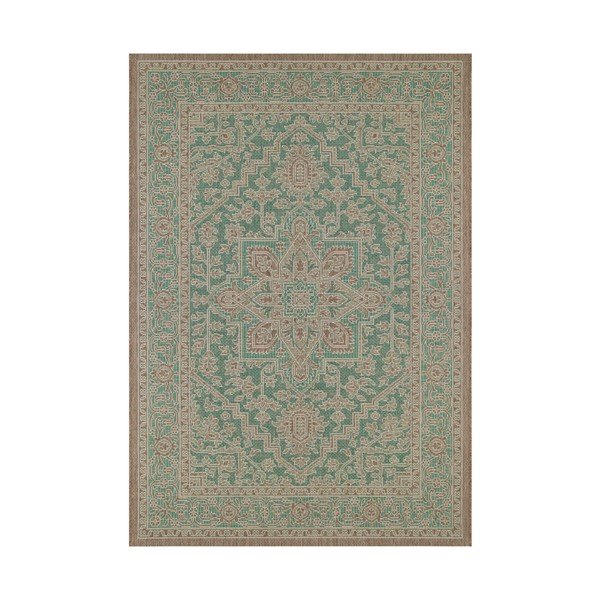 Zielono-beżowy dywan odpowiedni na zewnątrz NORTHRUGS Anjara, 160x230 cm