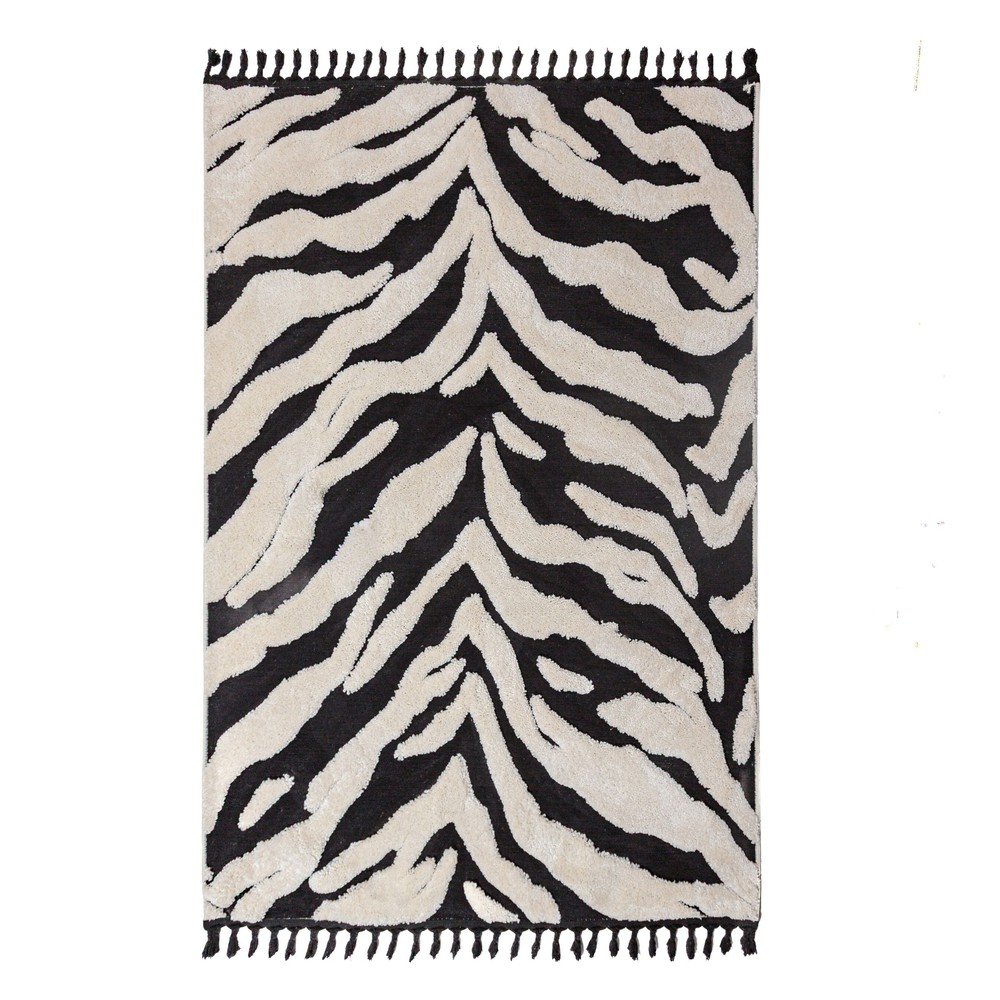 Czarno-biały dywan 200x300 cm Esra Zebra – Flair Rugs