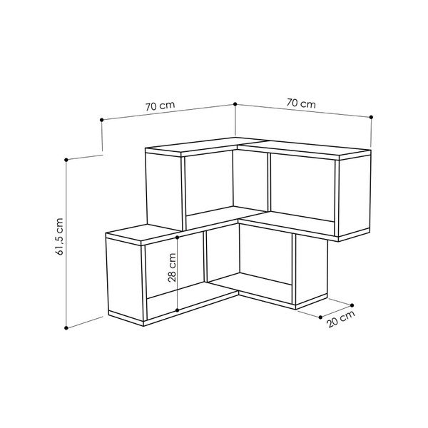 Biała półka narożna Corner-image-2