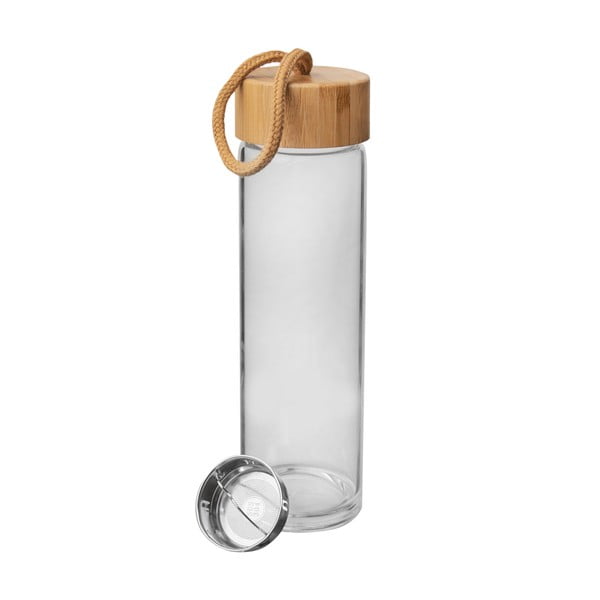 Szklana butelka na wodę z bambusową pokrywką Orion, 500 ml-image-3