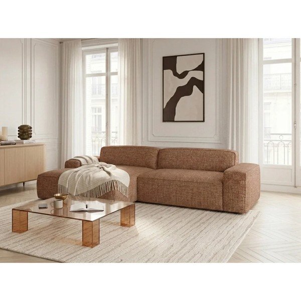 Pomarańczowy rozkładany/z elektryczną regulacją siedziska narożnik (lewostronny) Abel – Bobochic Paris-image-2