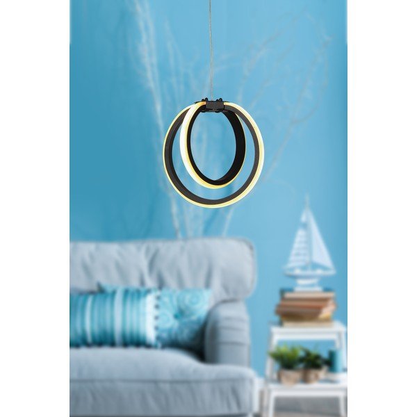 Czarna metalowa lampa wisząca LED ø 25 cm Sezen – Squid Lighting-image-1