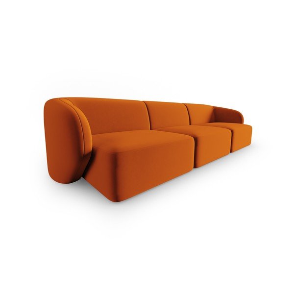 Aksamitna sofa w kolorze terakoty 266 cm Paolo – Milo Casa-image-2