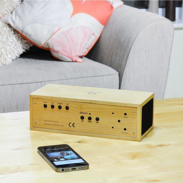 Głośnik Oak Click Clock z budzikiem z pomarańczowym LED-image-3