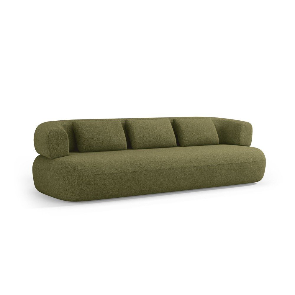 Zielona sofa z materiału bouclé 200 cm Jenny – Micadoni