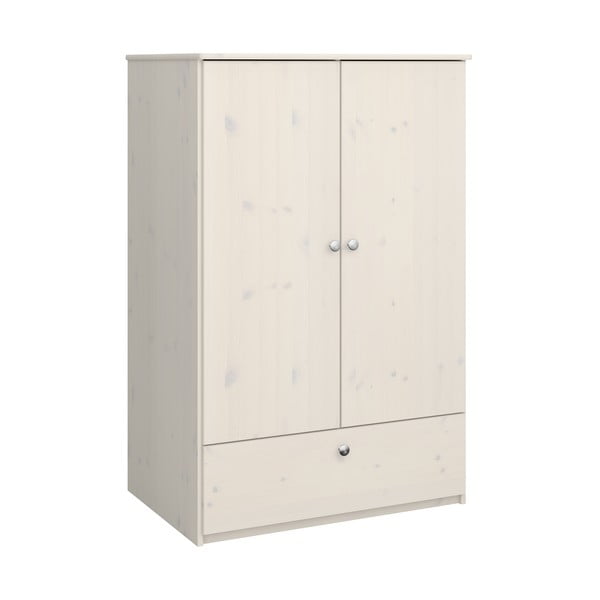 Biała szafa dziecięca z drewna sosnowego 80x123 cm Memphis – Tvilum-image-2