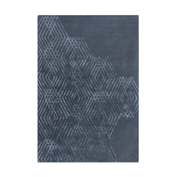 Niebieski dywan wełniany Flair Rugs Diamonds, 160x230 cm