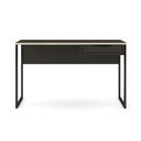 Czarne biurko Tvilum Function Plus, 130 x 48 cm