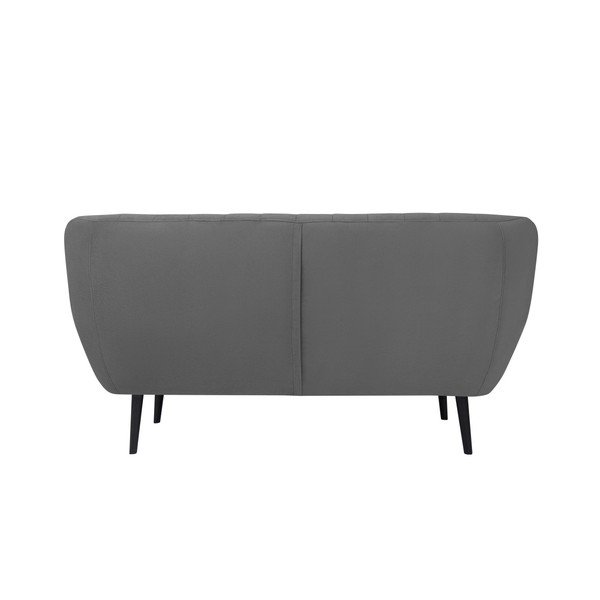 Szara sofa 2-osobowa z czarnymi nogami Mazzini Sofas Toscane-image-2