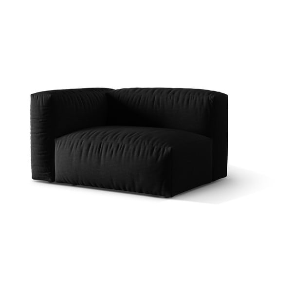 Czarny moduł sofy (lewostronny) Martina – Micadoni Home-image-2