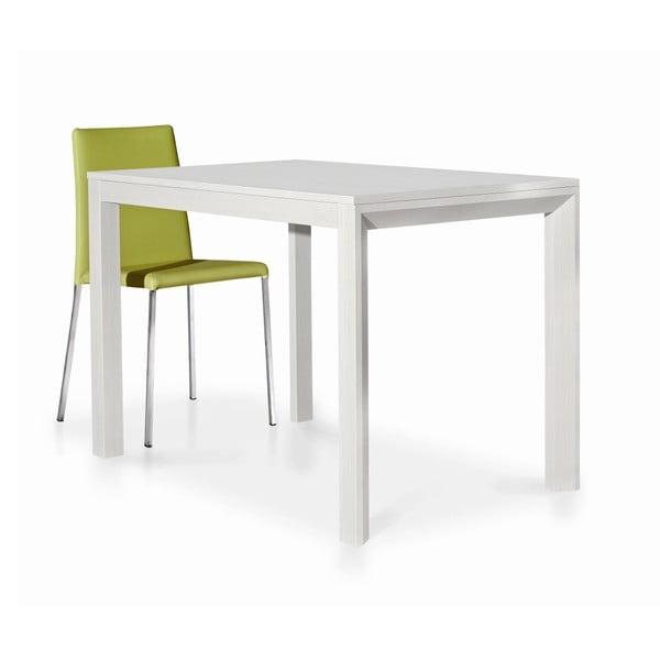 Biały rozkładany stół z drewna jesionowego Castagnetti Kao, 110 cm