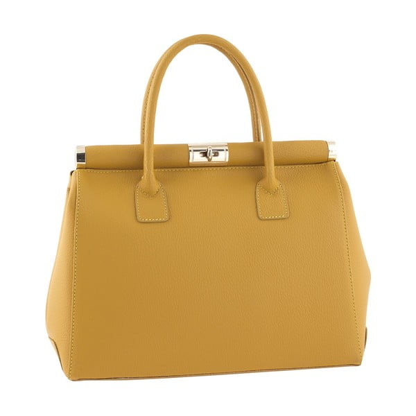 Skórzana torebka Italian Elegance, żółta