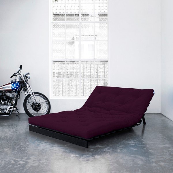 Sofa rozkładana Karup Roots Wenge/Purple Plum-image-1