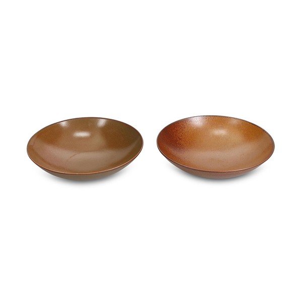 Brązowy głęboki porcelanowy talerz ø 26 cm Ovio – BonBistro-image-3