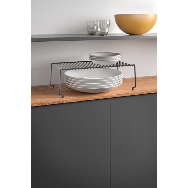 Czarna dodatkowa półka do kuchni Metaltex Brooklyn Lava-image-3