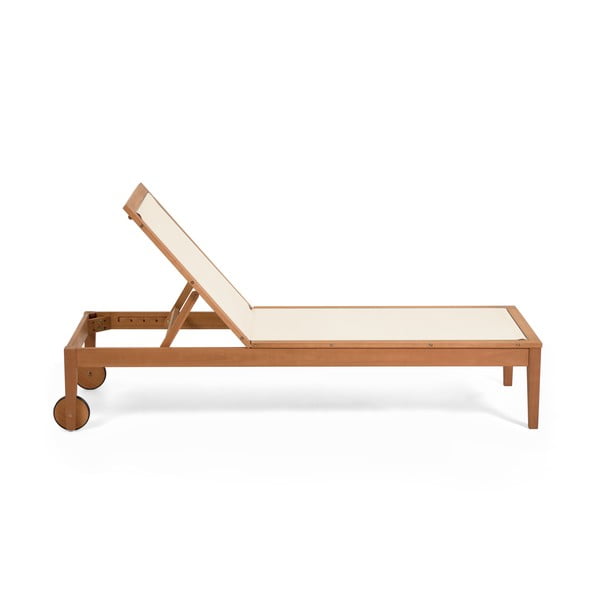 Beżowy leżak ogrodowy z drewna eukaliptusa Kave Home Caterin-image-2