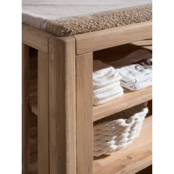 Komoda dziecięca z litego drewna dębowego z przewijakiem w naturalnym kolorze 100x95x55 cm Forrest – Vipack-image-3