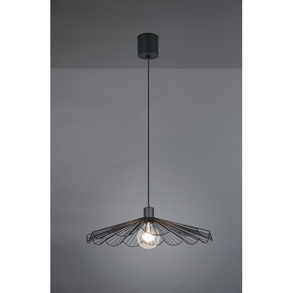 Czarna metalowa lampa wisząca z metalowym kloszem ø 50 cm Margarita – Reality-image-2