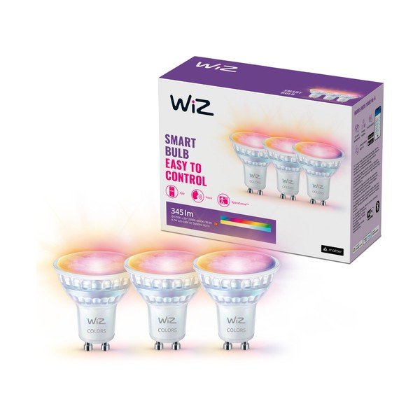 Inteligentne żarówki LED z gwintem GU10 zestaw 3 szt. , 5 W – WiZ
