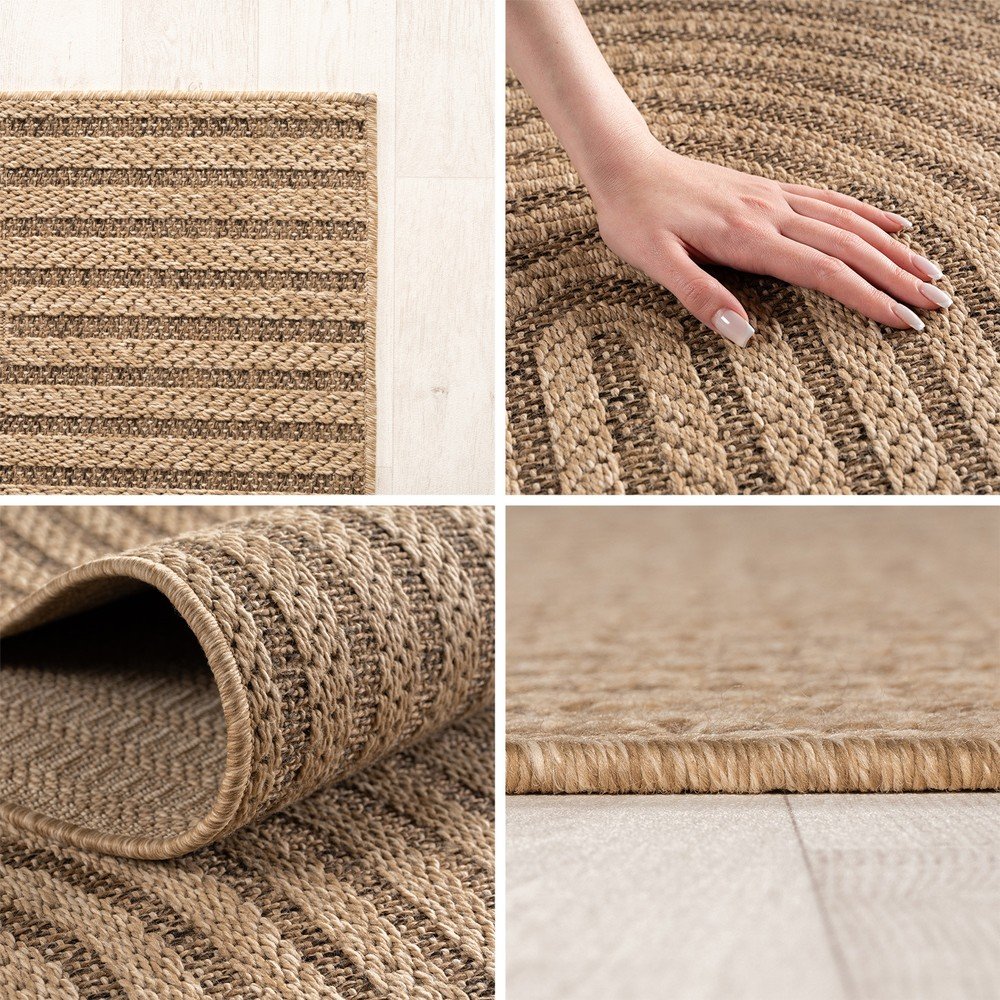 Brązowy okrągły dywan odpowiedni na zewnątrz ø 80 cm Timber 1401 – Ayyildiz Carpets (zdjęcie 5)