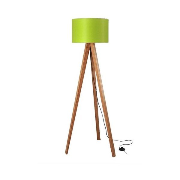Lampa stojąca Tripod Lime/Walnut