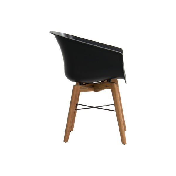 Czarne plastikowe krzesła ogrodowe zestaw 2 szt. Amalia – Hartman-image-3