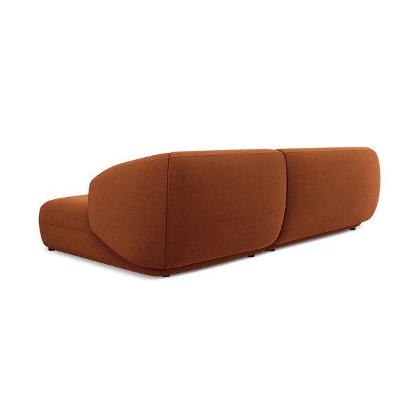 Pomarańczowy aksamitny narożnik (prawostronny) Moana – Makamii-image-4