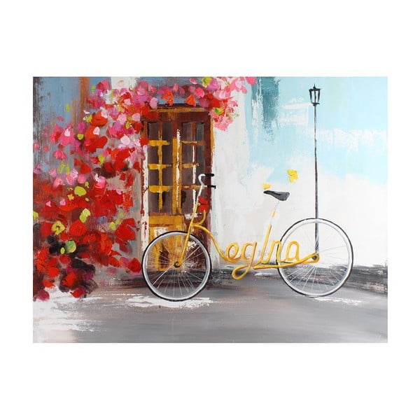 Obraz olejny Martwa natura z rowerem, 100x70 cm