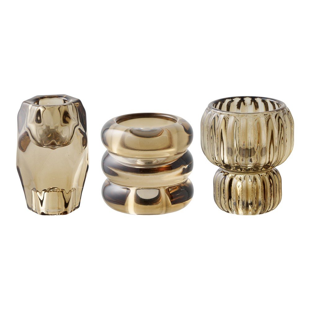 Szklane świeczniki zestaw na świeczkę typu tealight 3 szt. – House Nordic