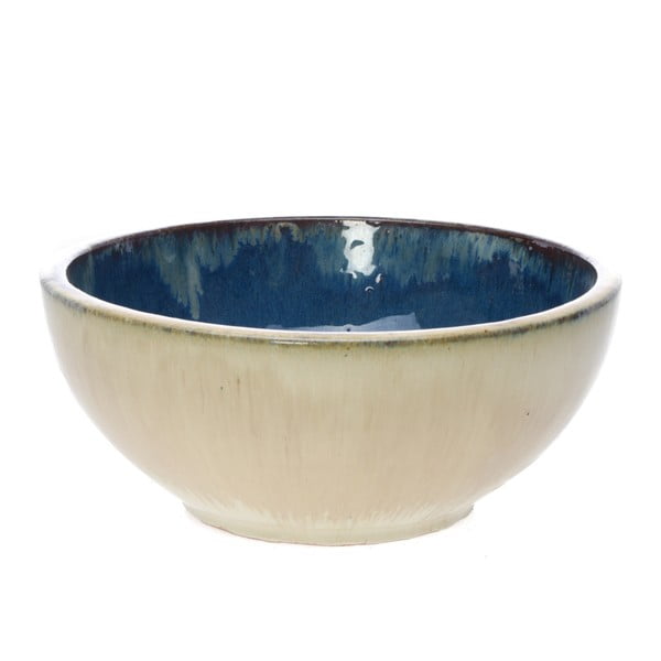 Miska ceramiczna z niebieskiem wnętrzem Dino Bianchi, ⌀ 32 cm