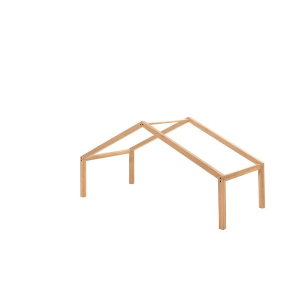 Łóżko dziecięce z litego drewna dębowego w kształcie domku 90x200 cm Forrest – Vipack-image-2