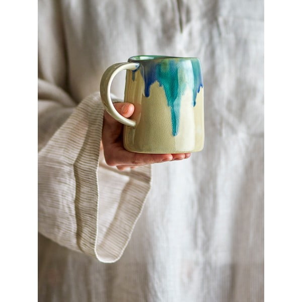 Niebiesko-beżowy kamionkowy kubek 450 ml Yori – Bloomingville-image-1