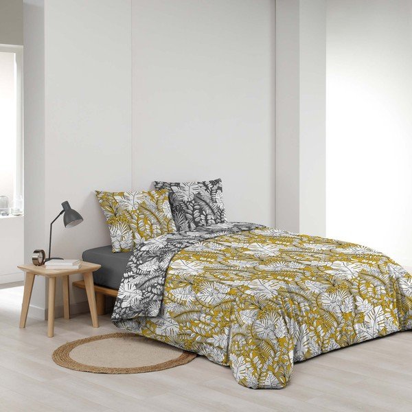 Żółta pościel dwuosobowa z mikrowłókna 240x220 cm Calaos – douceur d'intérieur-image-2